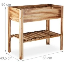 Relaxdays Fioriera In Legno, Scomparto, Aiuola A Cassetta Da Terrazza, Per Erbe Aromatiche, HLP 80x88x43,5cm, Fiammato 8 Relaxdays Fioriera In Legno, Scomparto, Aiuola A Cassetta Da Terrazza, Per Erbe Aromatiche, HLP 80x88x43,5cm, Fiammato -Vendite VIDAXL 13518745 4