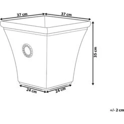 Fioriera Quadrata In Miscela Di Pietra Bianca Da Esterno 37 X 37 X 35 Cm Elateia 7 Fioriera Quadrata In Miscela Di Pietra Bianca Da Esterno 37 X 37 X 35 Cm Elateia -Vendite VIDAXL 14193928 3