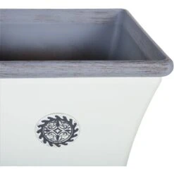 Fioriera Quadrata In Miscela Di Pietra Bianca Da Esterno 37 X 37 X 35 Cm Elateia 9 Fioriera Quadrata In Miscela Di Pietra Bianca Da Esterno 37 X 37 X 35 Cm Elateia -Vendite VIDAXL 14193928 5