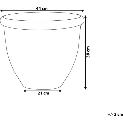 Vaso Da Fiori Rotondo Moderno In Colore Marrone Grigio 45 X 40 Cm Tesalia 3 Vaso Da Fiori Rotondo Moderno In Colore Marrone Grigio 45 X 40 Cm Tesalia - immagine 3