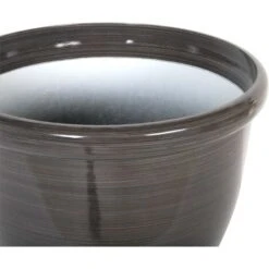 Vaso Da Fiori Rotondo Moderno In Colore Marrone Grigio 45 X 40 Cm Tesalia 8 Vaso Da Fiori Rotondo Moderno In Colore Marrone Grigio 45 X 40 Cm Tesalia -Vendite VIDAXL 14193938 4