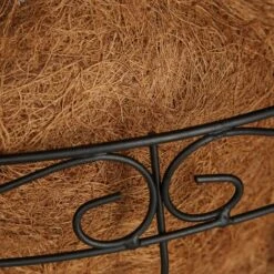 Relaxdays 3 Portavasi Da Parete, Fibra Di Cocco, 33 Litri, Con Catena, D: 35 Cm, Fioriera Sospesa, Marrone -Vendite VIDAXL 14870436 4