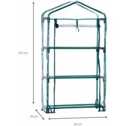 Serra PVC Gardiun Leaf I 49x69x125 Cm 3 Ripiani -Vendite VIDAXL 15730208 4