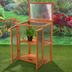 Mucola Serra Pianta Serra Casa D'allevamento Casa 2 Porte Giardino Balcone Cabinet -Vendite VIDAXL 16997469 5