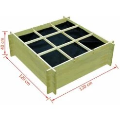 Nova Fioriera Giardino Letto Vegetale In Legno Di Pino Vari Dimensioni Dimensioni : 120x120x40cm -Vendite VIDAXL 17559331 4