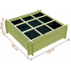 Nova Fioriera Giardino Letto Vegetale In Legno Di Pino Vari Dimensioni Dimensioni : 120x120x40cm -Vendite VIDAXL 17559331 5