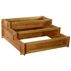 Fioriera 120x120 Orto Rialzato Urbano Da Balcone Giardino Aiuola Vaso In Legno -Vendite VIDAXL 17621880 3