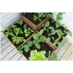 Fioriera 90x90 Orto Rialzato Da Balcone Giardino Terrazzo Aiuola Vaso In Legno -Vendite VIDAXL 17621881 4