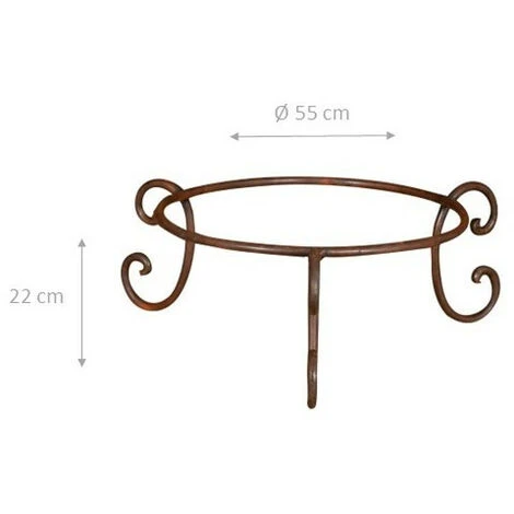 Base Portavasi In Ferro Battuto L55XPR55XH22 CM 2 Base Portavasi In Ferro Battuto L55XPR55XH22 CM - immagine 2