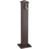 Relaxdays Fontana A Colonna Da Giardino, Rettangolare, Antica, Con Rubinetto, Attacco Da 3/4 Pollici, 91 Cm, Marrone