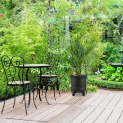 Relaxdays Carrello Portavasi, Set Da 2, Allungabile, Interni E Esterni, Con Freni, Per Vasi Ø Fino 43 Cm, Metallo, Nero -Vendite VIDAXL 18250647 5