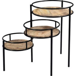 Supporto Piante Modulabile In Metallo E Mango THREE -Vendite VIDAXL 18392759 3