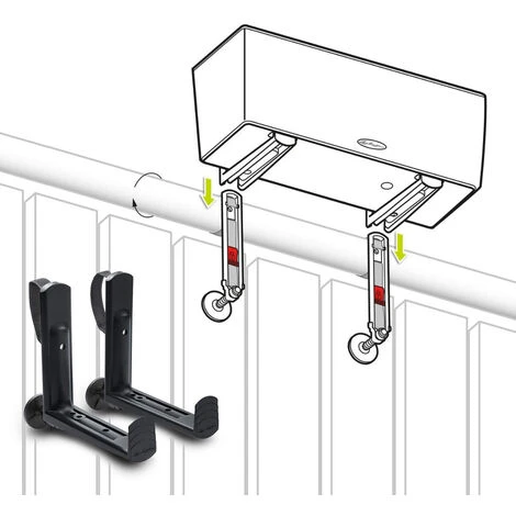 SUPPORTI NERI Per Balconera 50 E 80 - LECHUZA 3 SUPPORTI NERI Per Balconera 50 E 80 - LECHUZA - immagine 3