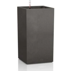 Fioriera CANTO STONE A Colonna 30x30 - NERO GRAFITE - LECHUZA