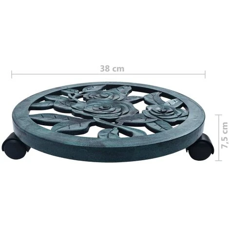 Carrelli Portavasi 6 Pz Verdi 38 Cm In Plastica VidaXL 5 Carrelli Portavasi 6 Pz Verdi 38 Cm In Plastica VidaXL - immagine 5