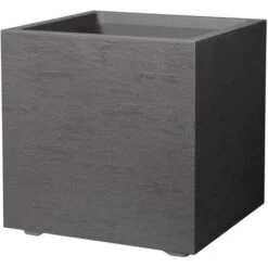 DEROMA Vaso Cubo Millennium Colore Carbone-Vaso Fioriera Misura 25x25x25
