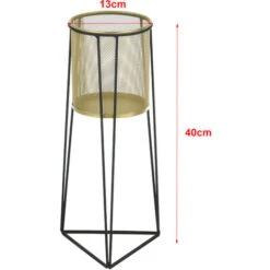 [en.casa] Set Di 2 Portavasi In Metallo Supporto Color Nero Coprivaso Color Rame Portapiante In 2 Misure Diverse -Vendite VIDAXL 20235756 5