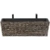 Vaso Da Fiori Marrone Rettangolare Tessuto Sintetico Intrecciato 60 X 20 Cm Kawala
