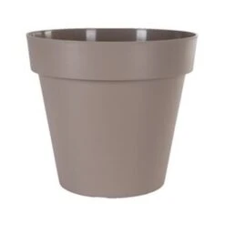 VASO CLEO TONDO IN PLASTICA CON RUOTE Ø 60 CM VECA - Colore: Avana