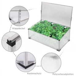 Gardebruk Serra Da Giardino In Alluminio Piccola Traslucida Orto Piante Ortaggio Fiori 100x60cm (de) -Vendite VIDAXL 23800188 3