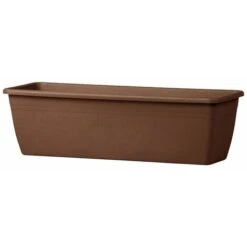 Vaso Rettangolare ''Cassetta Mare Basic'' Per Fiori E Piante Da Giardino. -40 Cm / Cacao