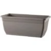 Vaso ''Cassetta Portofino'' Con Riserva D'acqua Vaso Rettangolare Da Giardino Per Piante E Fiori -40 Cm / Bruno