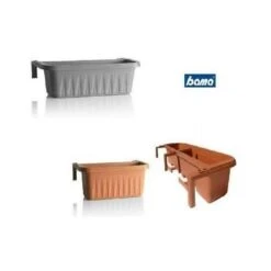 Bama Balconiera Portavaso Fioriera Da Balcone Rondine Agganci Regolabili Cm 50x20x18 Colore: Bianco