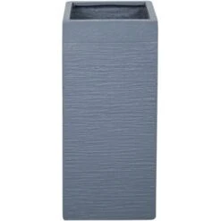 Vaso Da Fiori Quadrato Grigio Fibra Di Vetro E Argilla 26 X 26 X 60 Cm Dion -Vendite VIDAXL 24656207 4
