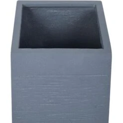 Vaso Da Fiori Quadrato Grigio Fibra Di Vetro E Argilla 26 X 26 X 60 Cm Dion -Vendite VIDAXL 24656207 5