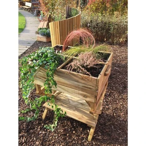 Orto Con Gambe Regolabili - Separatore, Geotessile E Tavoletta - 0,80 X 0,60 X 0,80 M 4 Orto Con Gambe Regolabili - Separatore, Geotessile E Tavoletta - 0,80 X 0,60 X 0,80 M - immagine 4