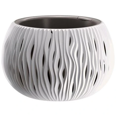 Prosperplast Vaso Ciotola Sandy - Cm 29 X H 19 - Bianco 1 Prosperplast Vaso Ciotola Sandy - Cm 29 X H 19 - Bianco