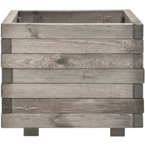 Fioriera Da Giardino 50x50x40 Cm In Legno Massello Di Pino VidaXL 2 Fioriera Da Giardino 50x50x40 Cm In Legno Massello Di Pino VidaXL - immagine 2