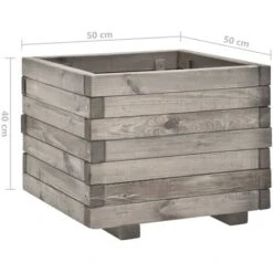 Fioriera Da Giardino 50x50x40 Cm In Legno Massello Di Pino VidaXL 7 Fioriera Da Giardino 50x50x40 Cm In Legno Massello Di Pino VidaXL -Vendite VIDAXL 28406730 3