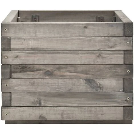 Fioriera Da Giardino 50x50x40 Cm In Legno Massello Di Pino VidaXL 4 Fioriera Da Giardino 50x50x40 Cm In Legno Massello Di Pino VidaXL - immagine 4