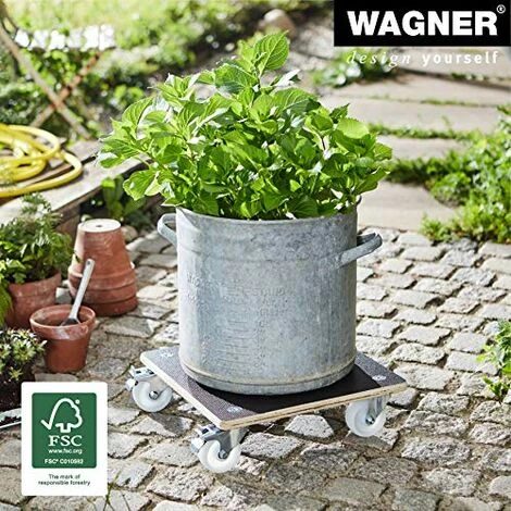 Wagner Carrello Per Piante Maxigrip 38 X 38 X 11 Cm I Portavaso Per Interni Ed Esterni I Carrello In Legno FSC® Con 2 Ruote Con Freno I Portata 250 Kg I Made In Germany - 20133801 2 Wagner Carrello Per Piante Maxigrip 38 X 38 X 11 Cm I Portavaso Per Interni Ed Esterni I Carrello In Legno FSC® Con 2 Ruote Con Freno I Portata 250 Kg I Made In Germany - 20133801 - immagine 2