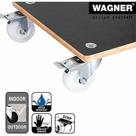 Wagner Carrello Per Piante Maxigrip 38 X 38 X 11 Cm I Portavaso Per Interni Ed Esterni I Carrello In Legno FSC® Con 2 Ruote Con Freno I Portata 250 Kg I Made In Germany - 20133801 4 Wagner Carrello Per Piante Maxigrip 38 X 38 X 11 Cm I Portavaso Per Interni Ed Esterni I Carrello In Legno FSC® Con 2 Ruote Con Freno I Portata 250 Kg I Made In Germany - 20133801 - immagine 4