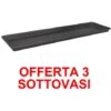 OFFERTA 3 SOTTOVASO GREEN BASICS TROUGH SAUCER 50CM LIVING BLACK ELHO