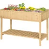 Outsunny Orto Pensile Urbano Con 8 Griglie E Ripiano Inferiore Per Piante Da Giardino 120x60x81cm Legno
