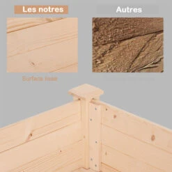 Outsunny Orto Urbano Pensile Tavolo Porta Piante Con Fodera In Tessuto Per Giardino 122.5x56.5x76cm Legno -Vendite VIDAXL 28944833 4