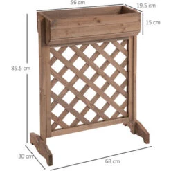 Outsunny Fioriera Da Esterno Rialzata Con Traliccio Per Piante Rampicanti -Vendite VIDAXL 28947431 3