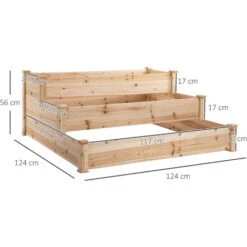 Outsunny Lettino Per Orto Rialzato 3 Livelli Fioriera In Legno Per Piante -Vendite VIDAXL 28947473 3