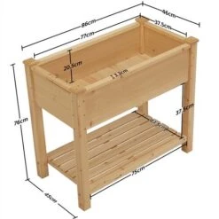 Yaheetech Fioriera In Lengo Aiuola Rialzata Giardino Letto Da Giardino Tavolo Porta Piante Lettino Giardinaggio Esterno Interno Mobile Fioriera Da Terra Vaso Da Fiori Quadrato Pensile -Vendite VIDAXL 29816405 3