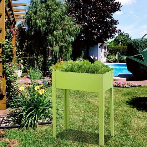 Fioriera Rialzata Da Giardino, Piantatore Aiuola A Cassetta, Vaso Fioriera Da Esterno Ed Interno, Verde (60x30x80cm) 2 Fioriera Rialzata Da Giardino, Piantatore Aiuola A Cassetta, Vaso Fioriera Da Esterno Ed Interno, Verde (60x30x80cm) - immagine 2