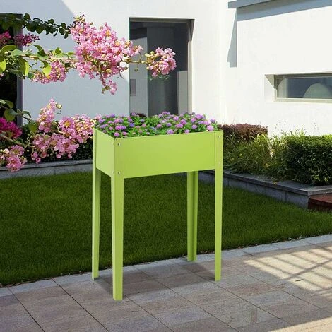 Fioriera Rialzata Da Giardino, Piantatore Aiuola A Cassetta, Vaso Fioriera Da Esterno Ed Interno, Verde (60x30x80cm) 3 Fioriera Rialzata Da Giardino, Piantatore Aiuola A Cassetta, Vaso Fioriera Da Esterno Ed Interno, Verde (60x30x80cm) - immagine 3