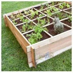 Giardino Urbano In Legno 134 X 134 X 24 Cm, 16 Reparti