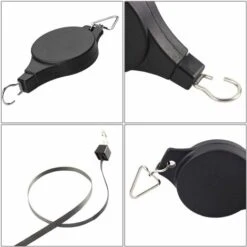 Poulie Suspension, 2 PCS Rétractable Poulie Panier à Suspendre Suspension Fleur Extérieure -Vendite VIDAXL 31782381 3