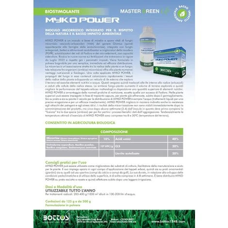 Bottos MYKO POWER Prodotto Ad Azione Specifica Inoculo Funghi Micorrizici 125 GR 2 Bottos MYKO POWER Prodotto Ad Azione Specifica Inoculo Funghi Micorrizici 125 GR - immagine 2