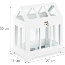 Relaxdays Set 2 Mini Serre Da Interni, Legno MDF E Vetro Temperato, 2 Dimensioni, Shabby Chic, Anche Decorative, Bianco 8 Relaxdays Set 2 Mini Serre Da Interni, Legno MDF E Vetro Temperato, 2 Dimensioni, Shabby Chic, Anche Decorative, Bianco -Vendite VIDAXL 32712887 4