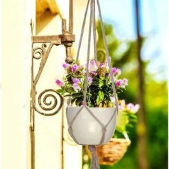 Set Di 6 Vasi Da Fiori In Macramè Di Cotone Per La Decorazione Della Parete 8 Set Di 6 Vasi Da Fiori In Macramè Di Cotone Per La Decorazione Della Parete -Vendite VIDAXL 33181665 4