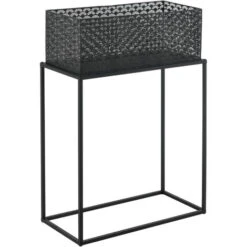 Set Di 2 Portavasi In Metallo Di Forma Rettangolare Supporto Per Piante Con Coprivaso In 2 Altezze E Misure Diverse - Nero 8 Set Di 2 Portavasi In Metallo Di Forma Rettangolare Supporto Per Piante Con Coprivaso In 2 Altezze E Misure Diverse - Nero -Vendite VIDAXL 33968679 4